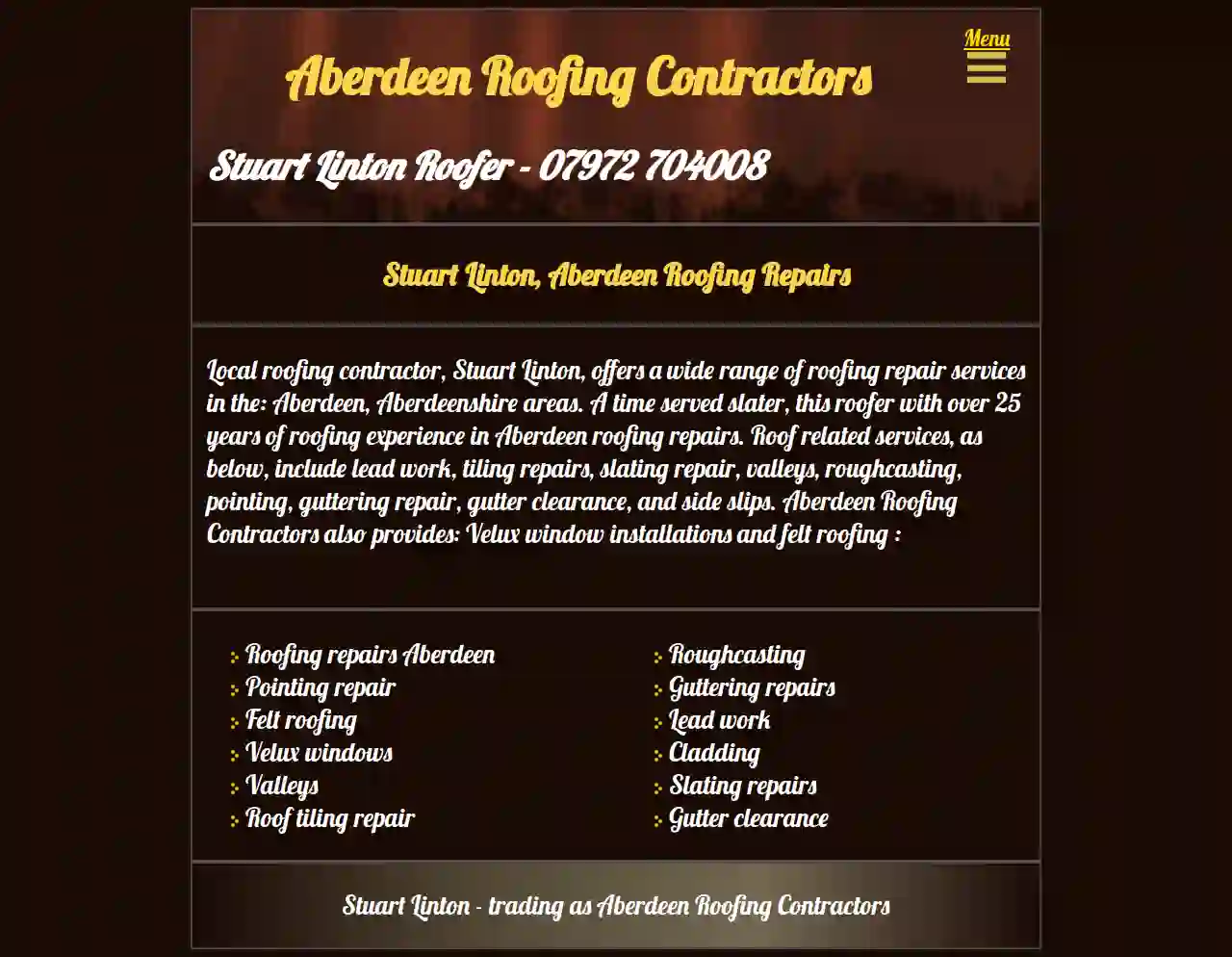 Aberdeen Roofing Contractor - Stuart Linton