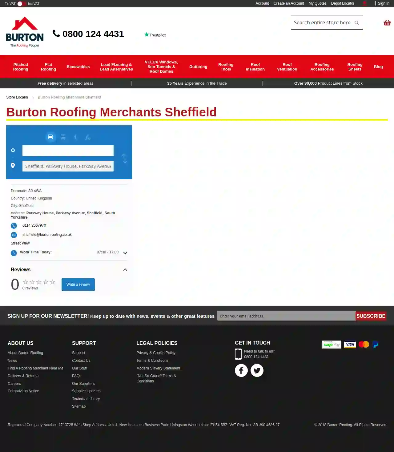 Burton Roofing Merchants - Sheffield