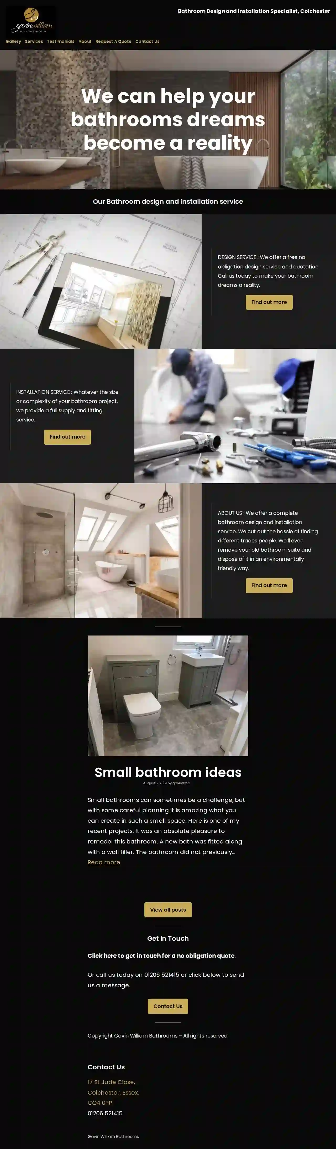 Gavin William Bathrooms Design & Fitting