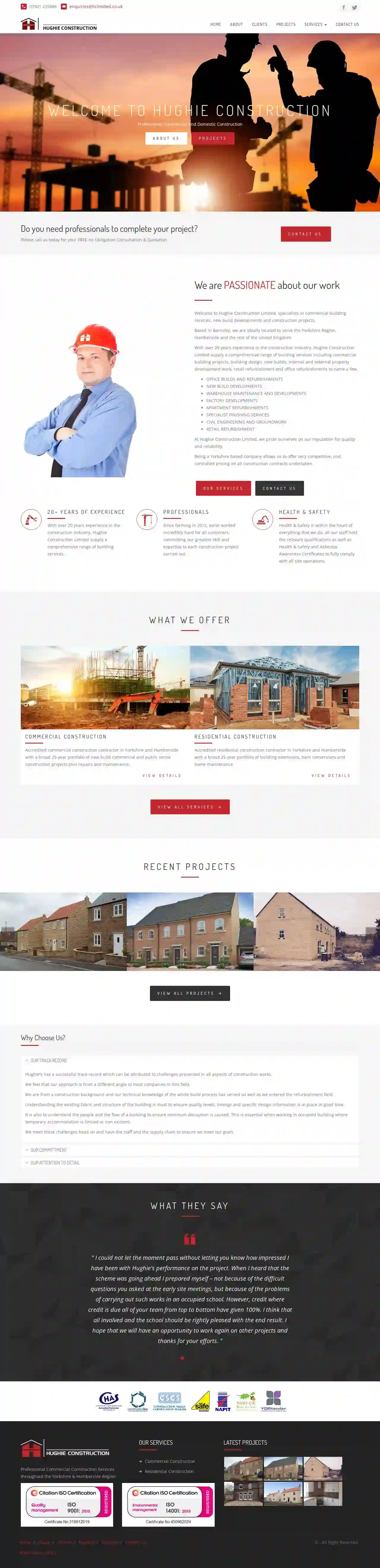 Hughie Construction Ltd - Rotherham Office