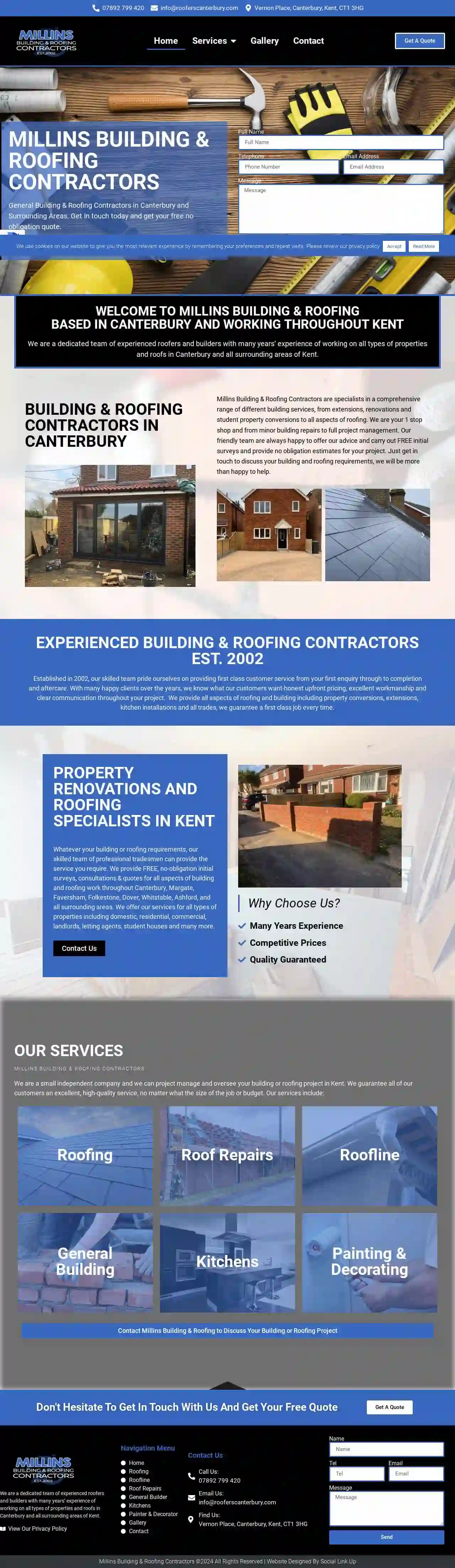 Millins Builders & Roofers Canterbury