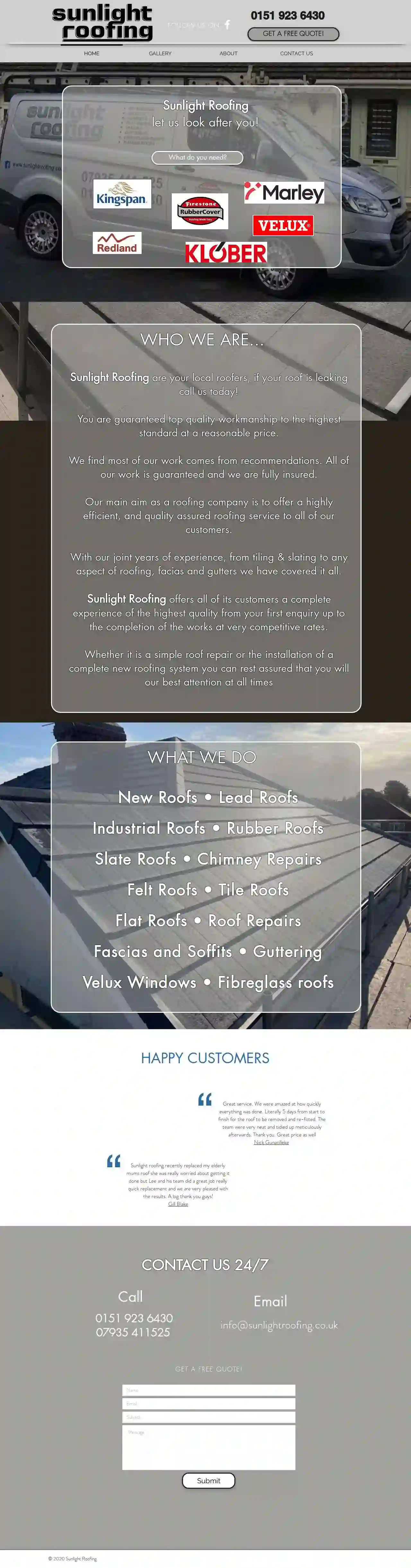 Sunlight Roofing services